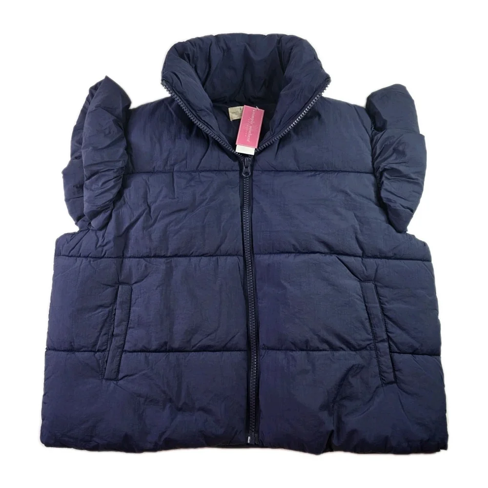 Simply Southern Navy Blue Full Zip Puffer Vest NWT Women's Size XL-XXL - Picture 1 of 5